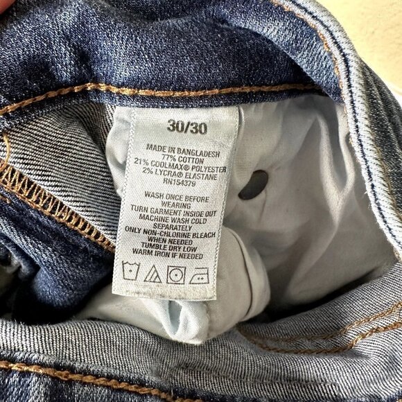 Aeropostale Jeans Men Size 30/30 Super Skinny Stretch Blue Ripped Distressed - Picture 7 of 7